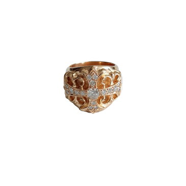 クロムハーツ 22k キーパーリング パブェダイヤ 美品【中古】