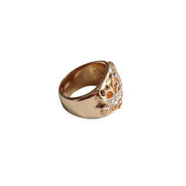 クロムハーツ 22k キーパーリング パブェダイヤ 美品【中古】