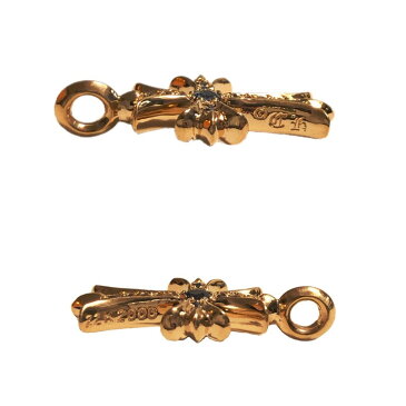 クロムハーツ 22k タイニーファットクロス ブルー サファイヤ サファイア 極美品【中古】