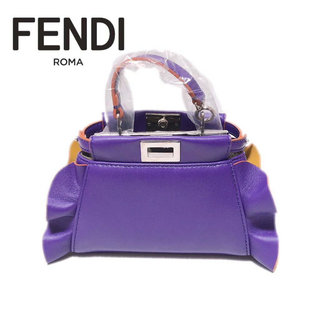 フェンディ　ポシェット 【新品】FENDI/フェンディ MICRO PEEKABOO ピーカーブー 2way アクセサリーポーチ ポシェット ショルダー パープル 正規品