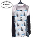 【新品】確実正規品　PRADA プラダ キャディビスコース　ドレス ワンピース ホワイト　白　レディース　IT38　Sサイズ