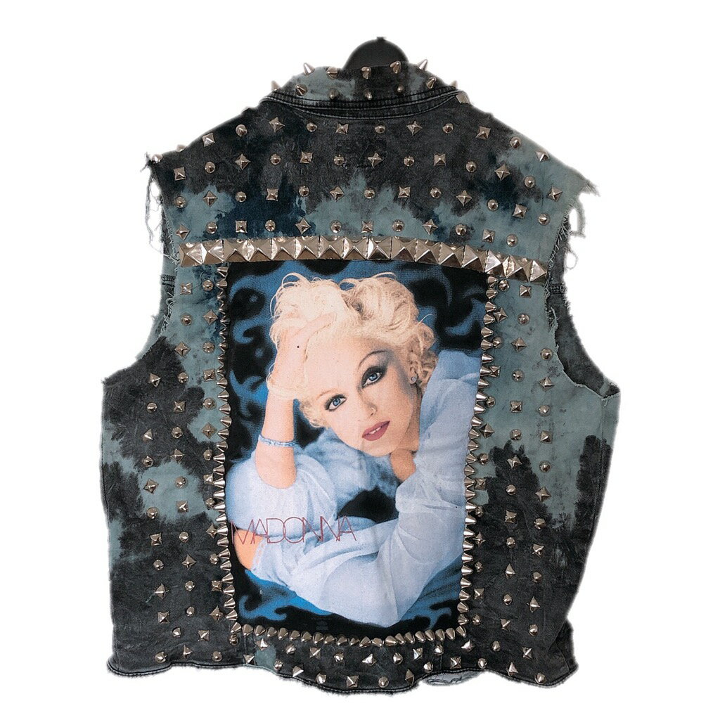 高い素材 新品 確実正規品 Louisaviaroma Patricia Field Art Fashion パトリシアフィールド デザイン デニム ベスト マドンナ イラスト ｌ 新着商品