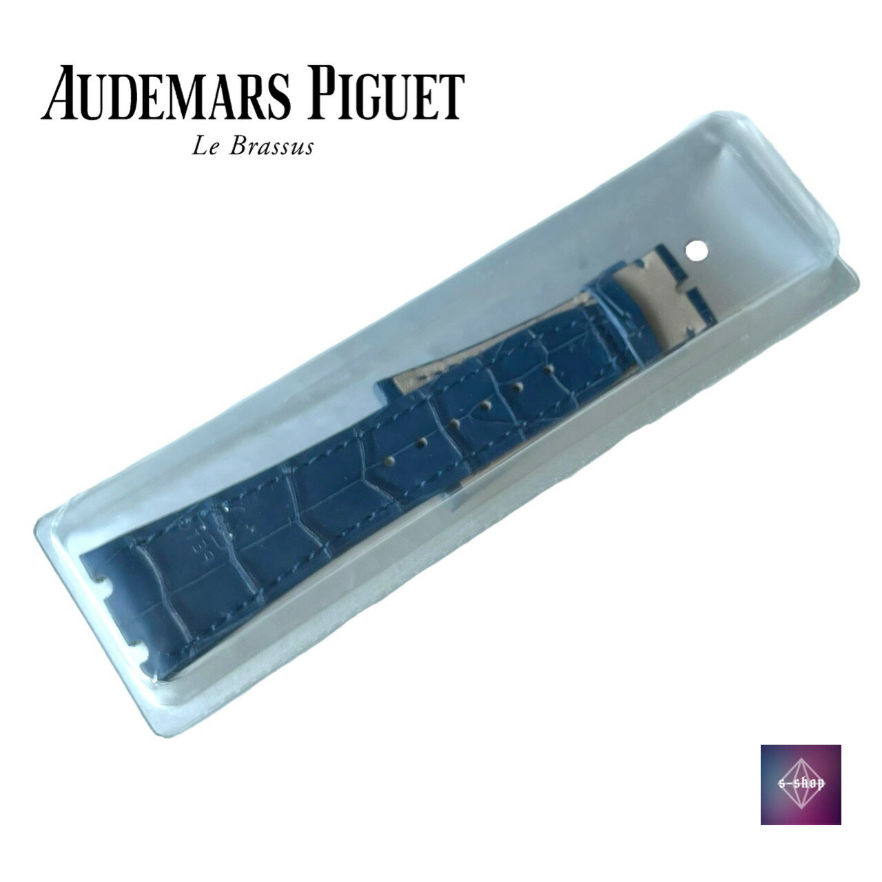 【新品未使用】AUDEMSRS PIGUET オーデマピゲ レザー ベルト 替ベルト ネイビー ブルー 藍 紺 青 BR.403.762.315CR CT/T 時計 腕時計 メンズ XS 極美品 未開封