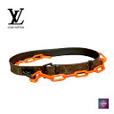 【美品】 LOUIS VUITTON ルイ・ヴィトン サンチュール シグネチャー ベルト 19SS モノグラム チェーン ヴァージルアブロー 35MM MP22...