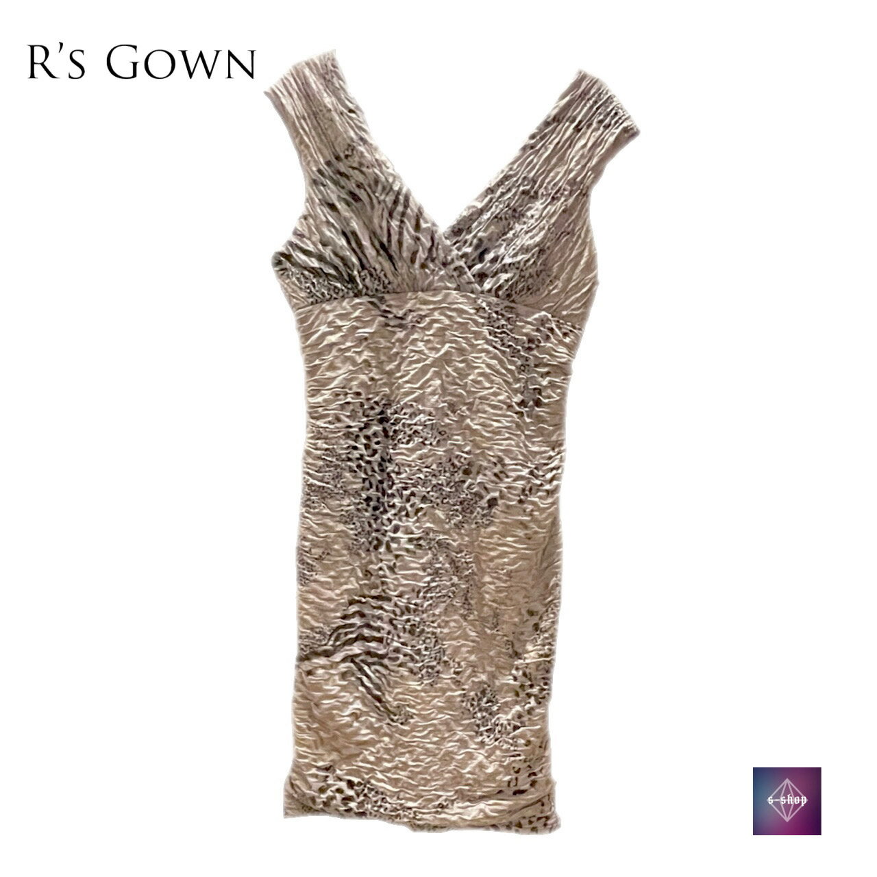 【新品未使用】R’s Gown アールズガウン Dollar ダラー ドレス ワンピース パーティー ベージュ レディース FD-070131 XL XGrande タグ付き