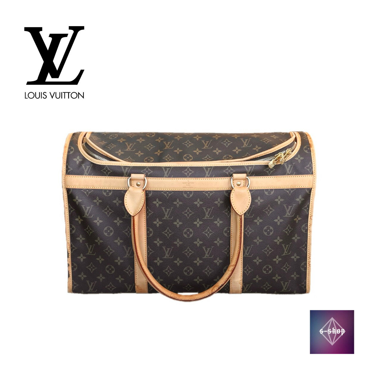 LOUIS VUITTON ルイヴィトン ヴィトン ペットキャリー バッグ サックシヤン 50 モノグラム M42021 bag ブランドバッグ ブラウン 中古のサムネイル
