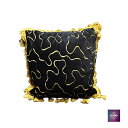 【美品】 クッション 正方形 ソファ ベッド リラックス リビング ブラック 中古