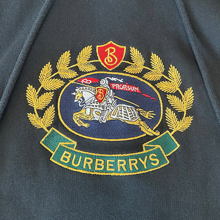 極美品 BURBERRY バーバリー フロント刺繍 プルオーバー パーカー 8002933 コットン 長袖 ブラック メンズS taswi-10001244 s-shop ブランド買取 販売 サンプル画像3