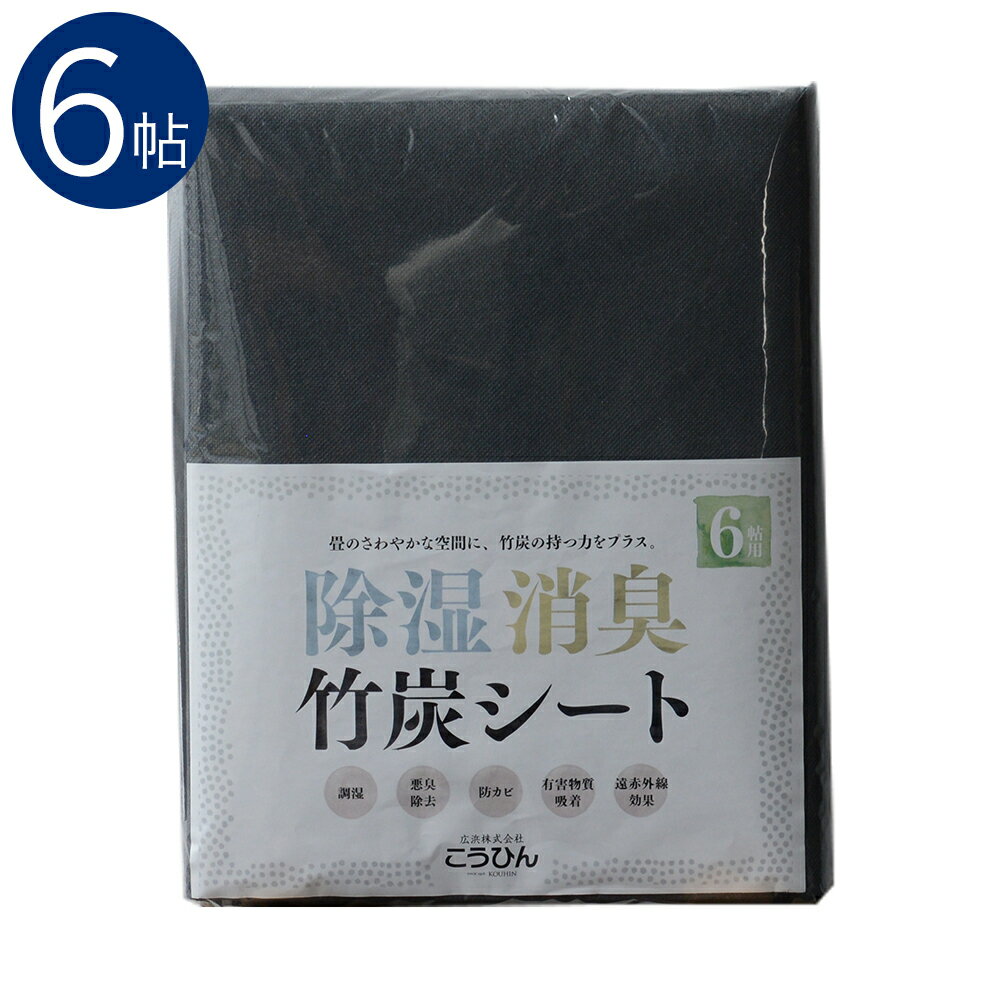 こうひん 日本製 除湿・消臭・竹炭シート 6帖用 サイズ：約100×380cm×3枚入り 1