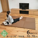 こうひん 置き畳 畳 琉球畳 和紙 70cm×70cm 6枚 日本製 『フィラ 70cm 和紙畳』 ダイケン 健やかたたみおもて 清流カラーユニット畳 たたみ ...