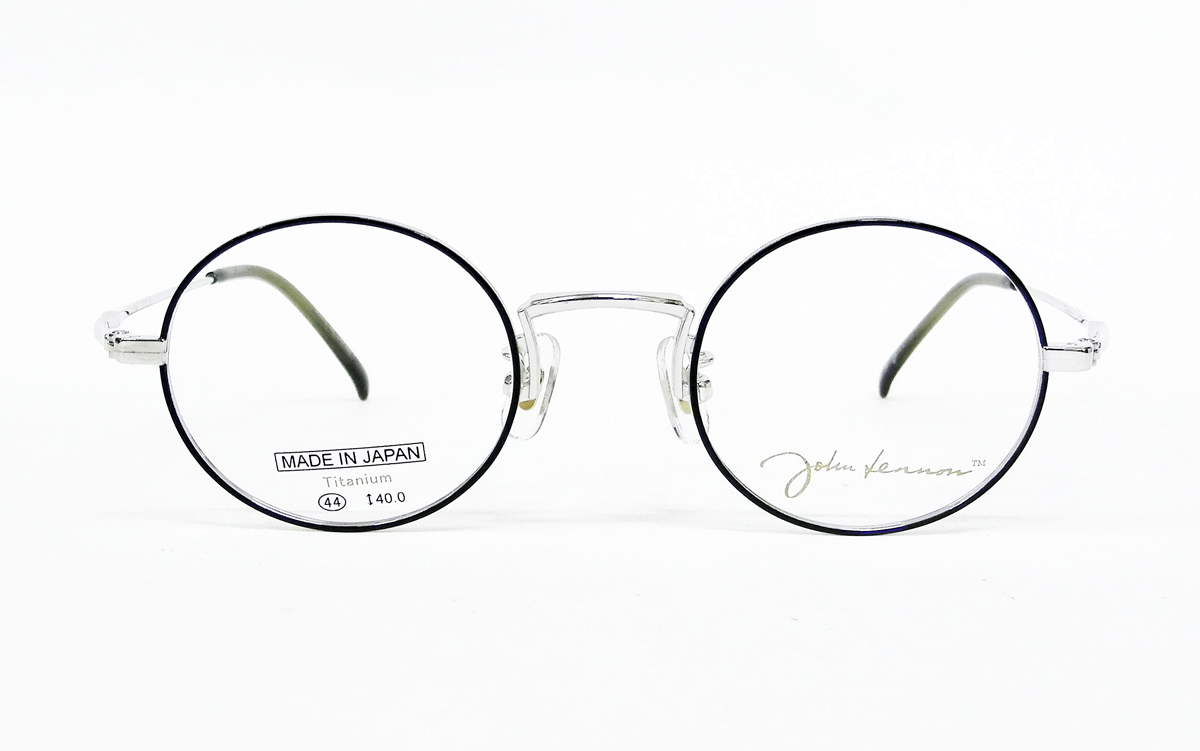 HOYA薄型非球面1.60レンズ付【John Lennon（ジョンレノン） JL-1094 Col.2（WP・モスグリーンFC）44サイズ】日本製【正規品】デザインコレクションメガネセット（伊達メガネ・近視・遠視・乱視・老眼）