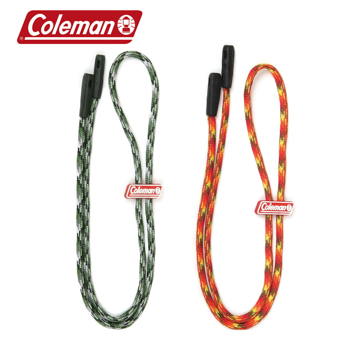 ストッパー付メガネストラップ【Coleman EYE WEAR STRAP（コールマン アイウェアストラップ）全2色（CST02-1 CST02-2）メガネ サングラス用】ひもタイプ（メガネチェーン）スポーツ アウトドア メガネの落下防止に★