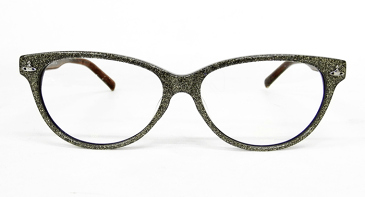 送料無料!薄型非球面レンズ付★【Vivienne Westwood(ヴィヴィアンウエストウッド)VW-7047 Col.SB(シルバーラメ/ブラウン)】デザインコレクションメガネセット(伊達メガネ・近視・乱視・老眼・遠視)