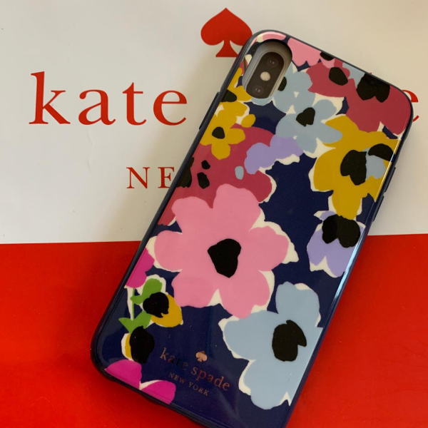 ケイトスペード　XSMax　ケース　 ケース　アイフォンXSMax　Kate spade　アイフォン ケース ワイルドフラワー ネイビーマルチカラー WIRU1280 【日本在庫・即発送】