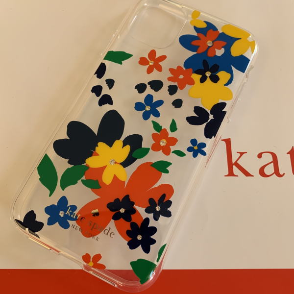 ケイトスペード　Kate spade　アイフォン ケース　11プロマックス 　iPhone11PROMAX sailing floral gems resin　クリア　花柄　可愛い　WIR00056【即発送】