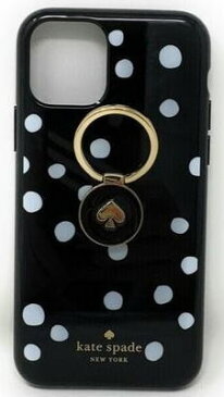 ケイトスペード　Kate spade　アイフォン ケース Ring Stand Polka Dots Resin iPhone Case XR WIRU1194 【日本在庫・即発送】