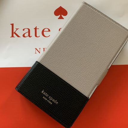 ケイトスペード　Kate spade　手帳型 アイフォンケース iphone11pro　手帳型と単品使用可！2way バイカラーiPhone11　PRO ブラック／ベージュ Phone 11 PRO　8aru6555　★　【箱色あせ・特価】