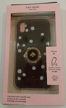 ケイトスペード　Kate spade　アイフォン ケース Ring Stand Polka Dots Resin iPhone Case XR WIRU1194 【日本在庫・即発送】