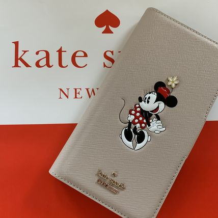 ケイトスペード　iPhoneケース　ミニー kate spade　iPhoneXsMAX 　アイフォンXs MAX ケース 手帳型 ミニーマウス アップリケ フォリオ 　8aru6223【日本在庫】【レターパック・送料無料】