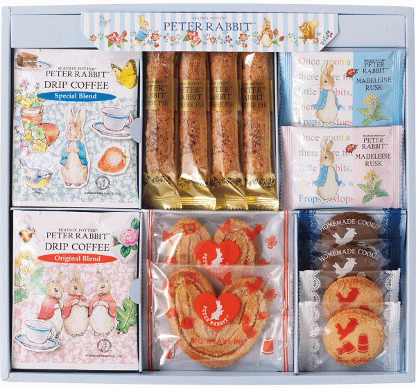 ピーターラビット　コーヒー＆スイーツ　ギフトセット内祝い　快気祝い お見舞い お返し　御礼　出産内祝い　景品　入学内祝い　結婚祝い　お返し　香典返し　ギフト　プレゼント　ご挨拶　お誕生日　お土産 粗品　入学内祝い　入学祝