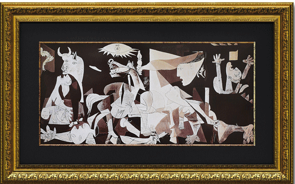 【送料無料】パブロ ピカソ「ゲルニカ」絵画 額 大判サイズ御祝 結婚祝い 記念品 ギフト プレゼント 贈答品 開店祝い 新築祝い 贈り物