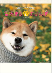 柴犬まるとおさんぽカレンダー 　2023年 カレンダー カレンダー2023　令和5年　壁掛けカレンダー　犬カレンダー 【在庫有・即発送】