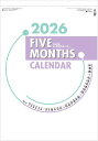 大判サイズ ファイブマンス文字(A2版) カレンダー 2026年 カレンダー 令和8年カレンダー カレンダー2026 壁掛けカレンダー 12カ月文字 文字月表...