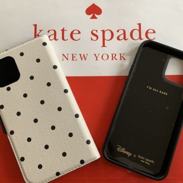 ケイトスペード　アイフォンケース　iPhoneケース　12ミニ　iPhone12MINI　disney x kate spade new york minnie mouse magnetic folio- 12MINI　ミニーの手帳型人気　ミニーちゃん　手帳型と単品　K4843★【即発送】