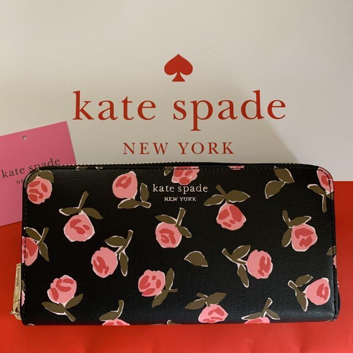 KATE SPADE ケイトスペード 長財布 スペンサー ディッツィー ローズ ジップ アラウンド コンチネンタル ウォレット 花柄　バラ　K5696