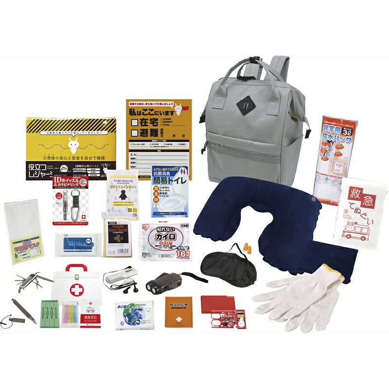 エマージェンシーリュック24点セット プレゼント ギフト 贈り物 贈答　防災用品　防災グッズ 景品　賞品　ノベルティー　記念品　贈答品　キャンプ用品　アウトドア用品にお薦めです