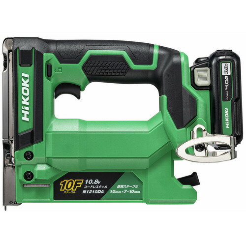 HiKOKI (ハイコーキ) 10.8V コードレスタッカ N1210DA(LS)※バッテリー(BSL1240M)1個、充電器、ケース付（タッカ/DIY/電動工具）