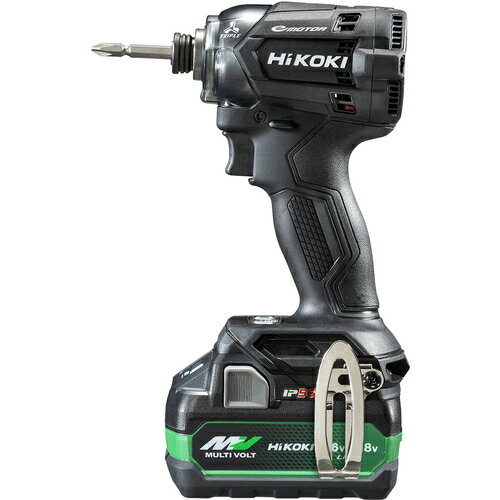 HiKOKI(ハイコーキ) 18V コードレスインパクトドライバ ストロングブラック WH18DC(2XPBZ) 蓄電池・充..