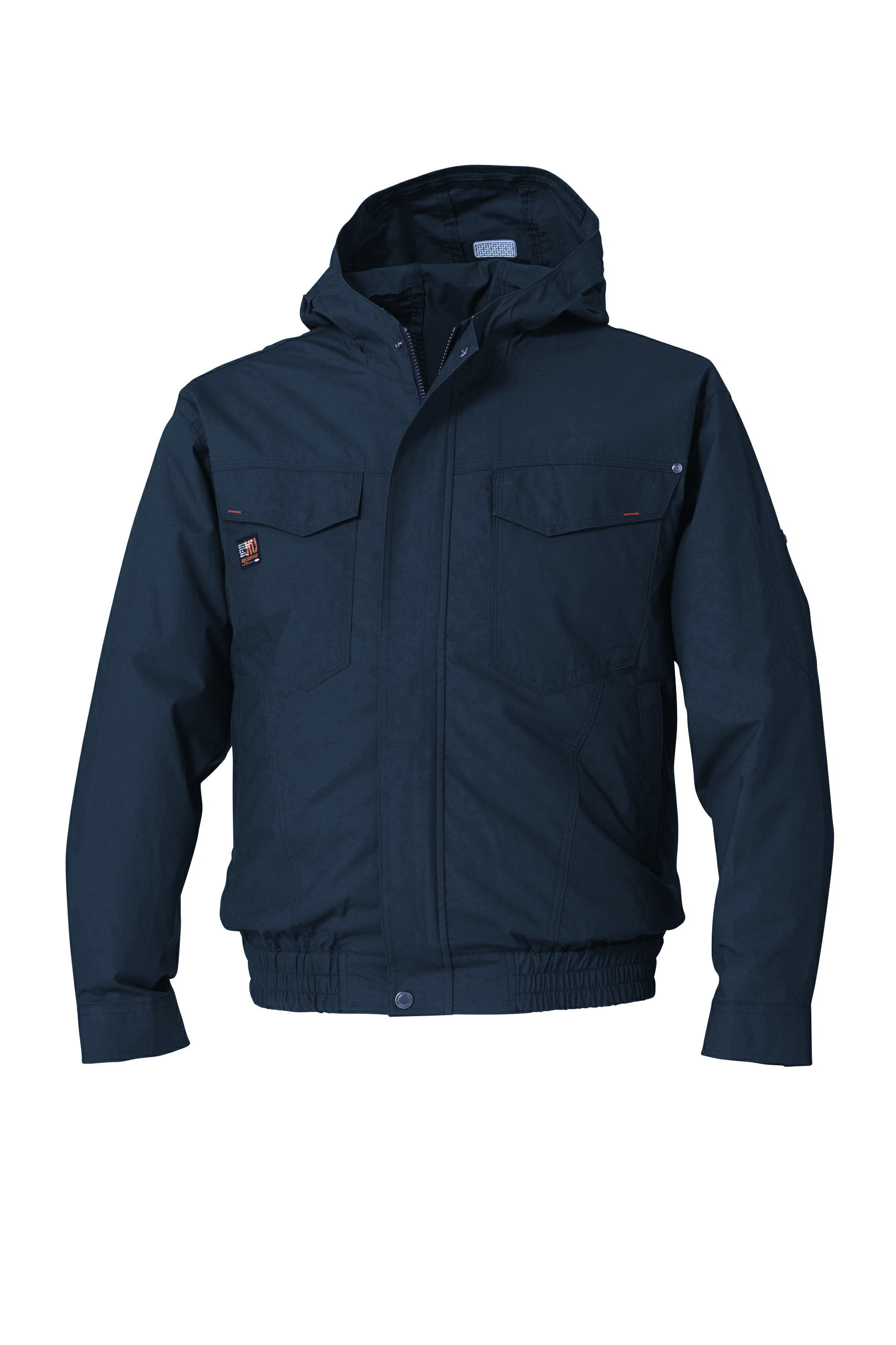 【メーカー直送・代引不可】【空調服】 長袖ブルゾン(フード付)（ウェアのみ） チャコール M　[KU91410C69S2]