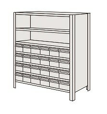 【法人限定：代引き不可】 物品棚LEK型樹脂ボックス LEK8127-24T
