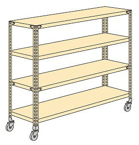 【法人限定：代引き不可】 軽量キャスターラック NWR7344