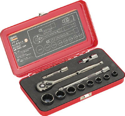 【ソケットレンチがお買い得価格】TRUSCO　ソケットレンチセット　差込角9．5mm　12S TSW312BS [301-9799] 【ソケットレンチ】[TSW3-12BS]