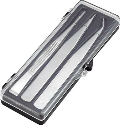 TRUSCO　ステンレス製ピンセット3本組セット TSP93 [270-9198] 【電子機器メンテナンス工具】[TSP-93]