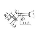 白光　こて先　2BC型　溝付　はんだめっき　1mm T12BCM2  