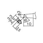 【はんだごて用こて先が格安特価】白光　こて先　3BC型　溝付　はんだメッキ　1mm T12BCM3 [294-5746] 【はんだこて…