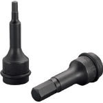 【ソケットレンチが割引価格】TONE　インパクト用セミロングヘキサゴンソケット　14mm 4AH14L75 [369-6..