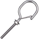 水本　ステンレス　ネットフック　捻子径M−4　全長75mm B2254 [378-9713] 【荷役金具】[B-2254]