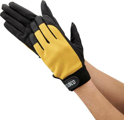 TRUSCO　PU薄手手袋エンボス加工　イエロー　L TPUMYL [400-4744] 【特殊用途手袋】[TPUM-Y-L]