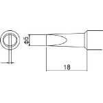 【はんだごて用こて先が割引価格】白光　こて先　5D型 T19D5 [409-6452] 【はんだこて】[T19-D5]