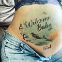 tuzuru マタニティフォトシール ベリーペイントシール 人魚 かわいい プレゼント マタニティシール 妊婦 セルフ フォト belly painting maternity photo 練習用シール付き 貼り方説明書付き 送料無料 ポスト投函 ZL