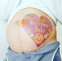 tuzuru マタニティフォトシール ベリーペイントシール かわいい プレゼント 妊婦 セルフ フォト belly painting maternity photo 練習用シール付き 貼り方説明書付き 送料無料 ポスト投函 ZO