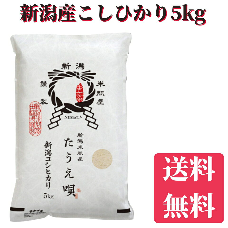 新潟産コシヒカリ 5kg　送料無料　【令和5年産】コシヒカリ/こしひかり　米/コメ/こめ　ギフト/プレゼント/贈り物　ブランド米　産地直送/直送