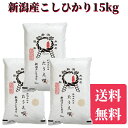 新米　新潟産こしひかり　15kg（5kg×3）【令和5年産】送料無料　米/お米 15kg 　米/こめ/ギフト/プレゼント 贈り物　新潟　産直 こしひかり　特価　白米　精米　美味しいお米　新潟産米