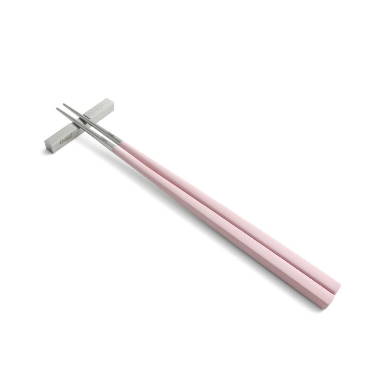 Rakuten - 国内正規代理店 / クチポール クーベ 箸 + 箸置きセット ピンク Cutipol KUBE [ネコポス対応可(15セットまで)] 【カトラリー はし】【クチポール Cutipol】【食器 カトラリー】