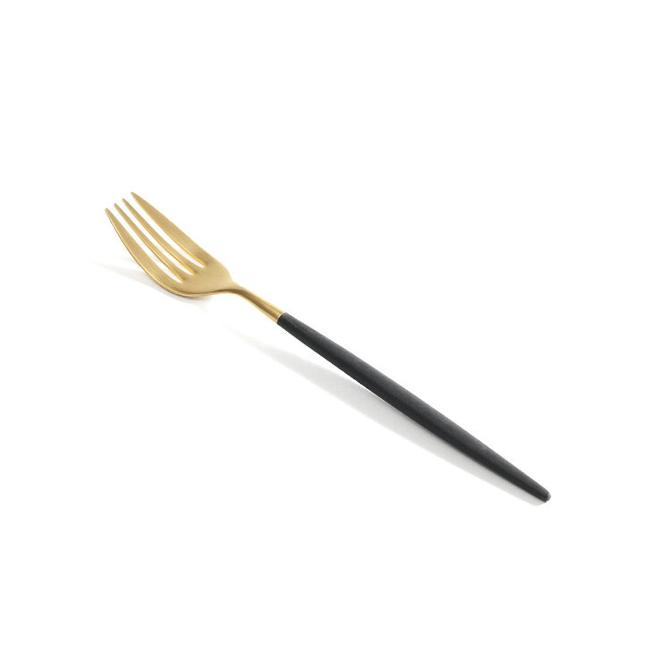 Rakuten - 国内正規代理店 / クチポール ミオ ブラックマットゴールド デザートフォーク Cutipol MIO [ネコポス対応可(18点まで)] 【Cutipol ゴア ブラッシュド マット】【クチポール Cutipol】【食器 カトラリー】