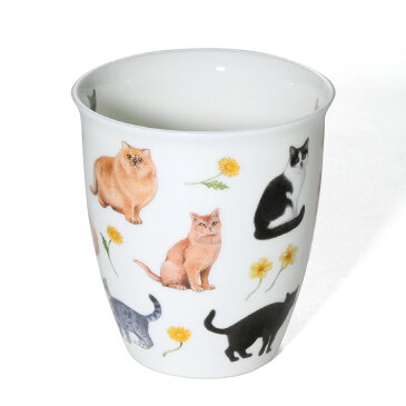 【2個以上購入でさらに30％OFF】ダヌーン マグ NEVIS 猫と花 イエロー Dunoon Mug 【正規販売代理店 マグカップ ギフト】【ラッキーシール対応】